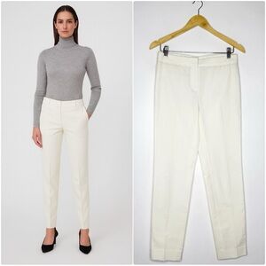 Incotex Ivory Slim Straight Pants Elegant Cream Trousers Size 40 Size 4